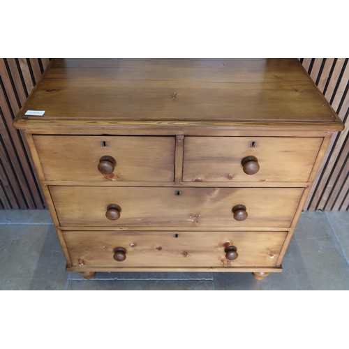 603A - A 19th century pine chest of drawers recently restored and waxed
