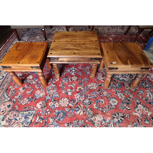 639 - Three Sheesham side tables