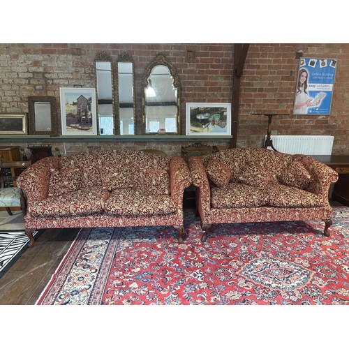 636 - A pair of Brights of Nettlebed Chatsworth antique style sofas - Width 176cm and the other 186cm- RRP... 
