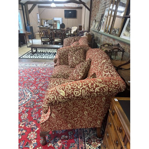 636 - A pair of Brights of Nettlebed Chatsworth antique style sofas - Width 176cm and the other 186cm- RRP... 