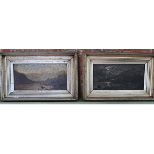 526 - A pair of oil on canvas - 40cm x 20cm