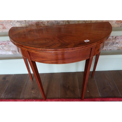 641 - A good quality 19th century satinwood card table - in good condition - Width 90cm