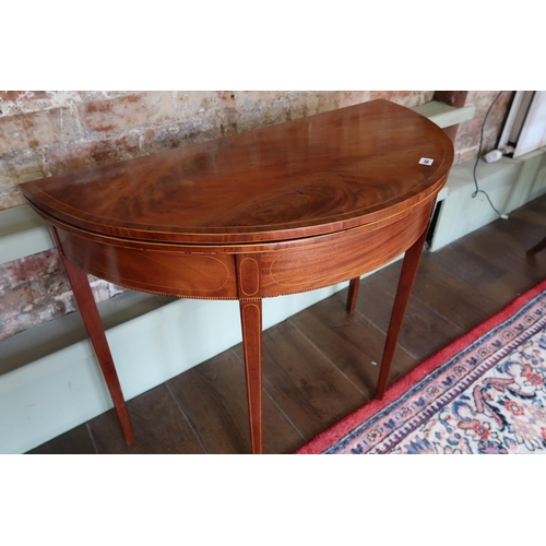 641 - A good quality 19th century satinwood card table - in good condition - Width 90cm