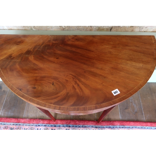 641 - A good quality 19th century satinwood card table - in good condition - Width 90cm