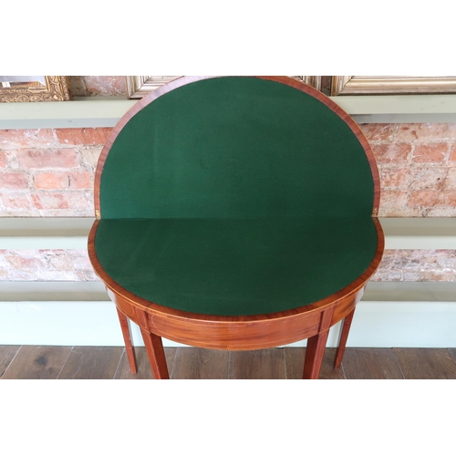 641 - A good quality 19th century satinwood card table - in good condition - Width 90cm