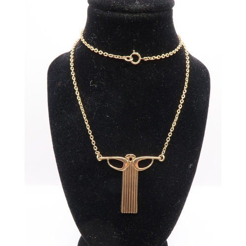 79 - A 9ct Gold 'Ola Gorie' Pendant with integral chain. Weight: 6.78g Length: 24cm