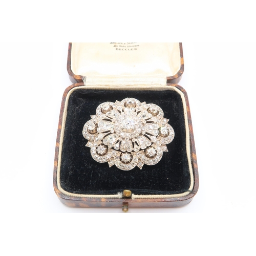 22 - A Stunning Gold Victorian Diamond Pendant Brooch, Diamonds are a Good Colour and Clarity and Well Ma... 