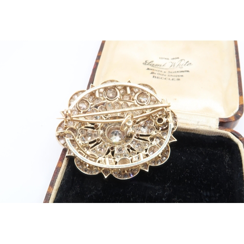 22 - A Stunning Gold Victorian Diamond Pendant Brooch, Diamonds are a Good Colour and Clarity and Well Ma... 