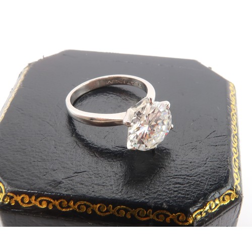 1 - A brilliant cut diamond solitaire ring. Estimated 2.77cts. Estimated E/F colour, VS2/SI1 clarity. Si... 