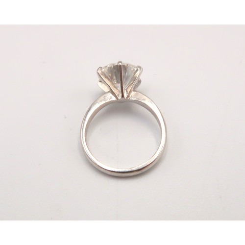 1 - A brilliant cut diamond solitaire ring. Estimated 2.77cts. Estimated E/F colour, VS2/SI1 clarity. Si... 