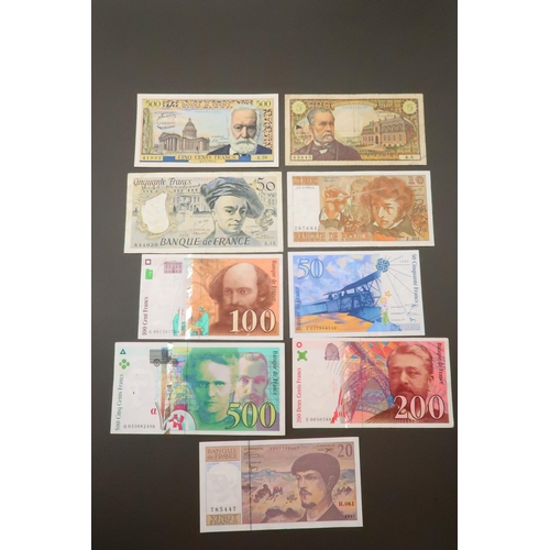 356 - A Group of 'Modern' French Paper Currency issued between 1954 - 1998.&nbsp;