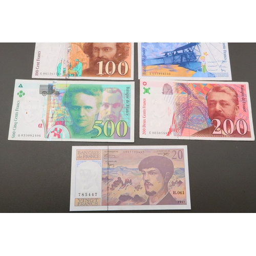 356 - A Group of 'Modern' French Paper Currency issued between 1954 - 1998.&nbsp;