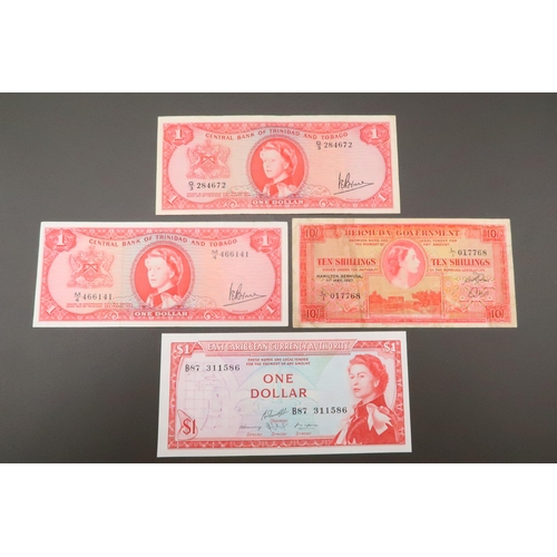 366 - A Group of Queen Elizabeth II British Issued Paper Currency from the Central Bank Of Trinidad And To... 
