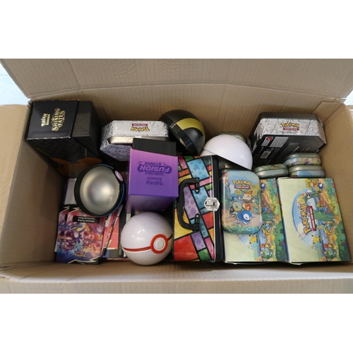 506 - A Miscellaneous group of Pokémon Tins, Boxes and cases from different issues such as 25th Celebratio... 