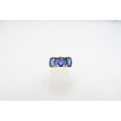 4 - A 10ct Blue Stone Dress Ring Weight: 2.71g Size: N