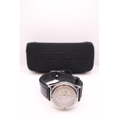293 - An Automatic Breitling B2, Reference A42362, 44mm. Featuring silvered dial with triple subsidiary di... 