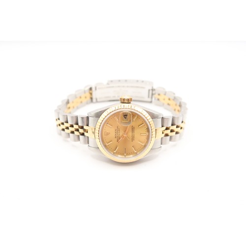 296 - A Stainless Steel & Gold 1988 Ladies Rolex Oyster Perpetual Date-Just, Reference 69173. Featurin... 