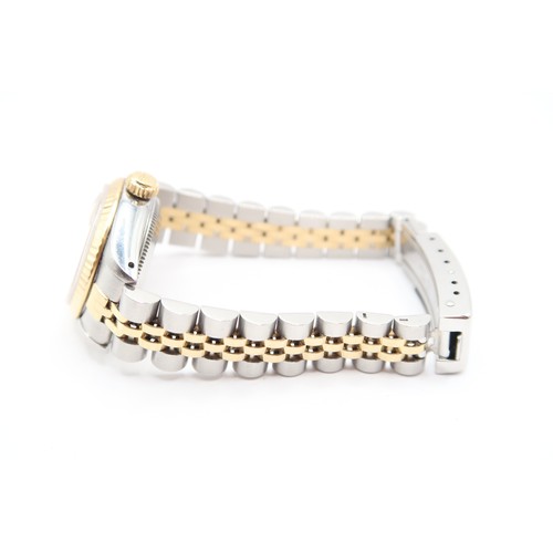 296 - A Stainless Steel & Gold 1988 Ladies Rolex Oyster Perpetual Date-Just, Reference 69173. Featurin... 