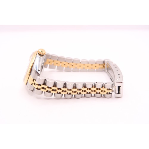 296 - A Stainless Steel & Gold 1988 Ladies Rolex Oyster Perpetual Date-Just, Reference 69173. Featurin... 