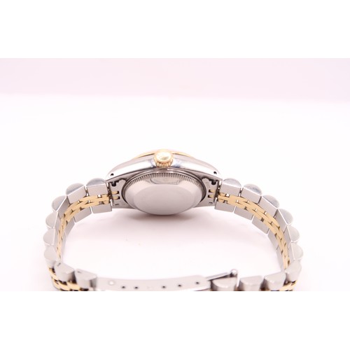 296 - A Stainless Steel & Gold 1988 Ladies Rolex Oyster Perpetual Date-Just, Reference 69173. Featurin... 