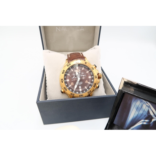 226 - Raymond Weil Ladies Quartz Watch Together with a Gents Nautica Gold Plated Chronograph with box and ... 