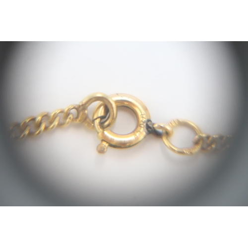 2 - A 585 Marked Filigree Floral Pendant, On an 18ct Tested Curb Chain.&nbsp;To Note: Bolt Ring marked a... 