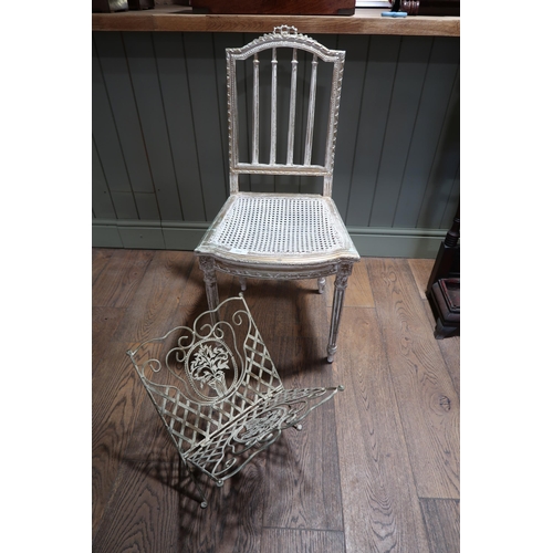 554 - A painted bedroom chair