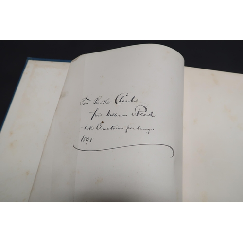  A Signed Copy of William T Stead's 'Character Sketches', London John Haddon & Company. In it's O... 