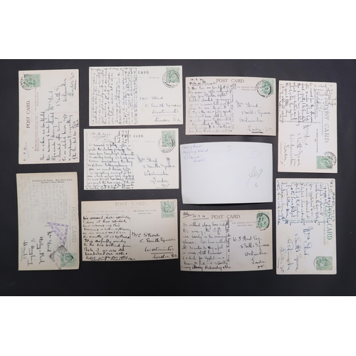  A Collection of Post Cards Written By William T Stead to his Wife & Daughter Circa 1910, Mostly ... 
