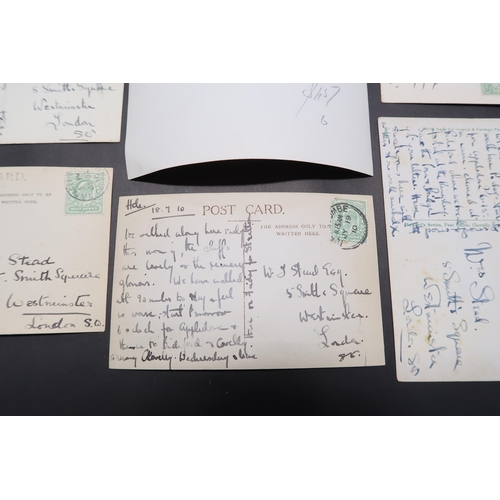  A Collection of Post Cards Written By William T Stead to his Wife & Daughter Circa 1910, Mostly ... 