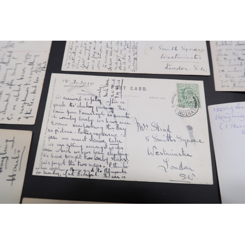  A Collection of Post Cards Written By William T Stead to his Wife & Daughter Circa 1910, Mostly ... 