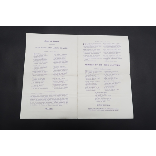  A Memorial Order of Service Card of William T Stead, Thursday April 25th 1912. William T Stead (1849... 