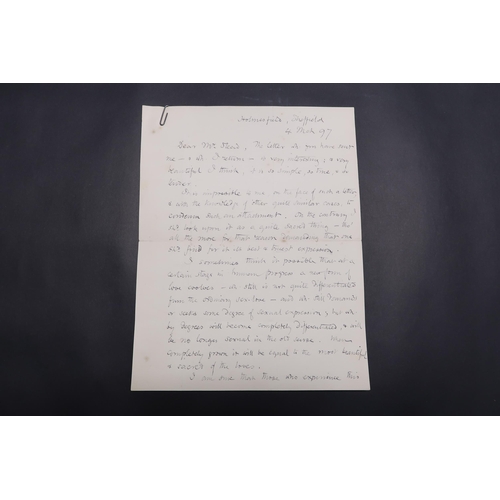  An Important Signed Letter from Edward Carpenter (29 August 1844 – 28 June 1929). Within the Letter ... 