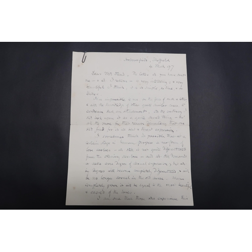  An Important Signed Letter from Edward Carpenter (29 August 1844 – 28 June 1929). Within the Letter ... 