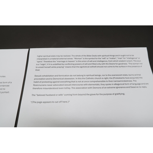  A Large Assortment of Documents pertaining to William T Steads Involvement in the research of Parano... 