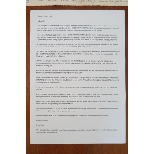  A Large Assortment of Documents pertaining to William T Steads Involvement in the research of Parano... 