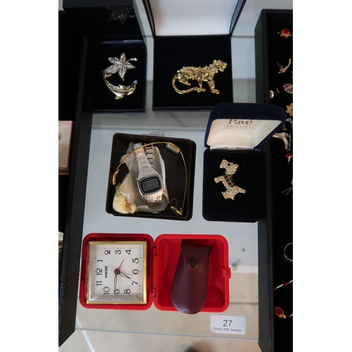 27 - A Quantity of Costume Jewellery to include Watches, Silver Charms, Rings and assorted&nbsp;