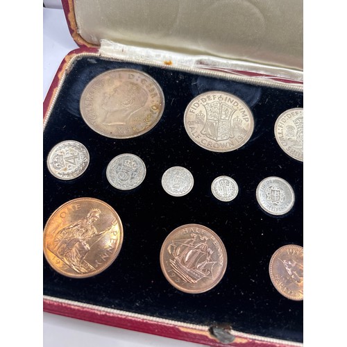 A George VI, 1936-1952. 1937, 5 coin specimen set, in original gilt ...
