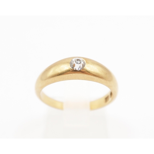  An 18ct Bezel Set Diamond Ring&nbsp;Weight: 4.45g Size: L 1/2&nbsp;