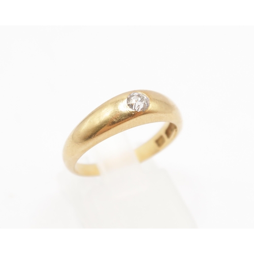  An 18ct Bezel Set Diamond Ring&nbsp;Weight: 4.45g Size: L 1/2&nbsp;