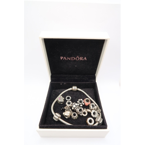  A Group Pandora Charm Bracelet & Charms&nbsp;Weight: 64g