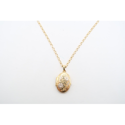  A 9ct Photo Locket & Chain&nbsp;Weight: 4.23 Length: 22cm&nbsp;