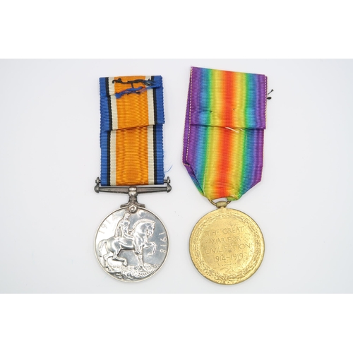  A Pair of British WW1 War Medal 1914 - 1918, Issued to Sapper Samuel Eaton 257404, Royal Engineers