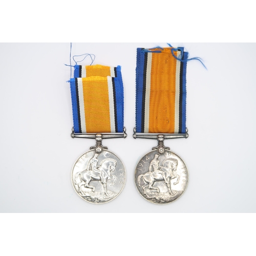  A Pair of British WW1 War Medal 1914 - 1918, Issued to PTE.&nbsp;J F Hart&nbsp;S4/145168, Army Servi... 