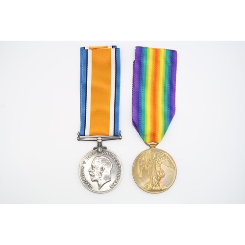  A Pair of British WW1 War Medals 1914 - 1918, Issued to PTE. Harry Oddy 48020, Lincolnshire Regiment... 