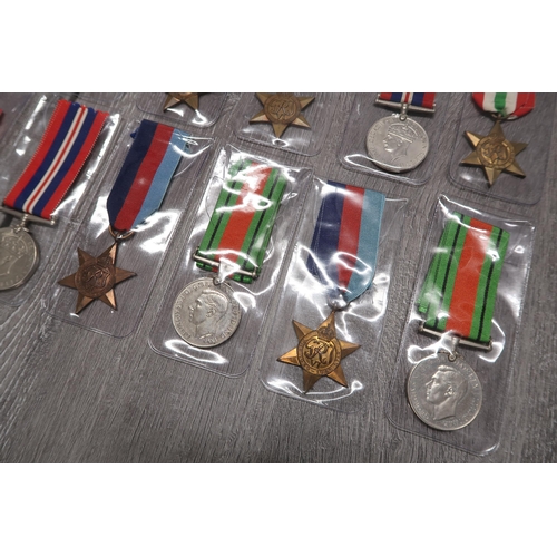  A Large Group of Assorted British WW2 Medals & Ribbons to include Defence Medals, North Africa S... 