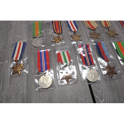  A Large Group of Assorted British WW2 Medals & Ribbons to include Defence Medals, North Africa S... 
