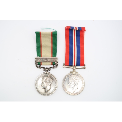  A Pair of British Medals to include 1936-37 North West Frontier Medal Issued to Sepoy Partap Singh, ... 