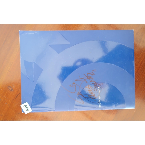  A 2007 The Who Tour Programme with Band Signatures.
