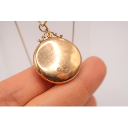27 - A 9ct Front & Back Locket on a 9ct Box Chain&nbsp;Weight: 9.5g Length: 48cm&nbsp;